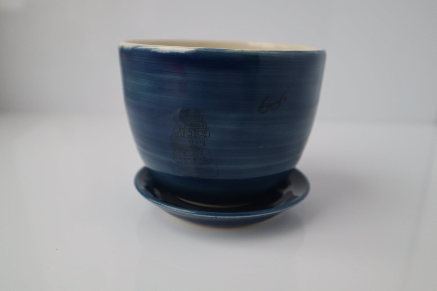 Small Blue Book Lovers Planter