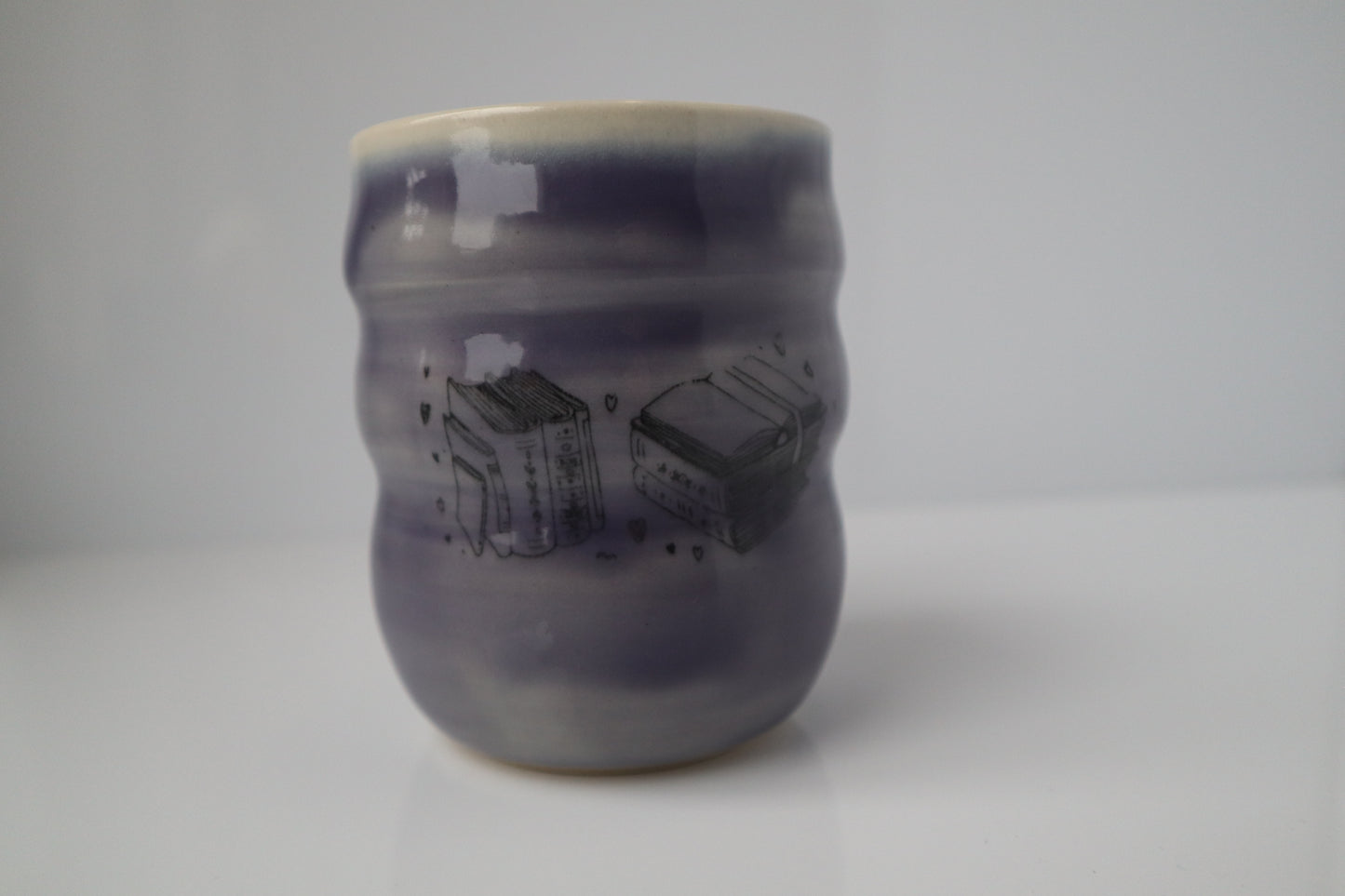 Purple Book Lover's Cup