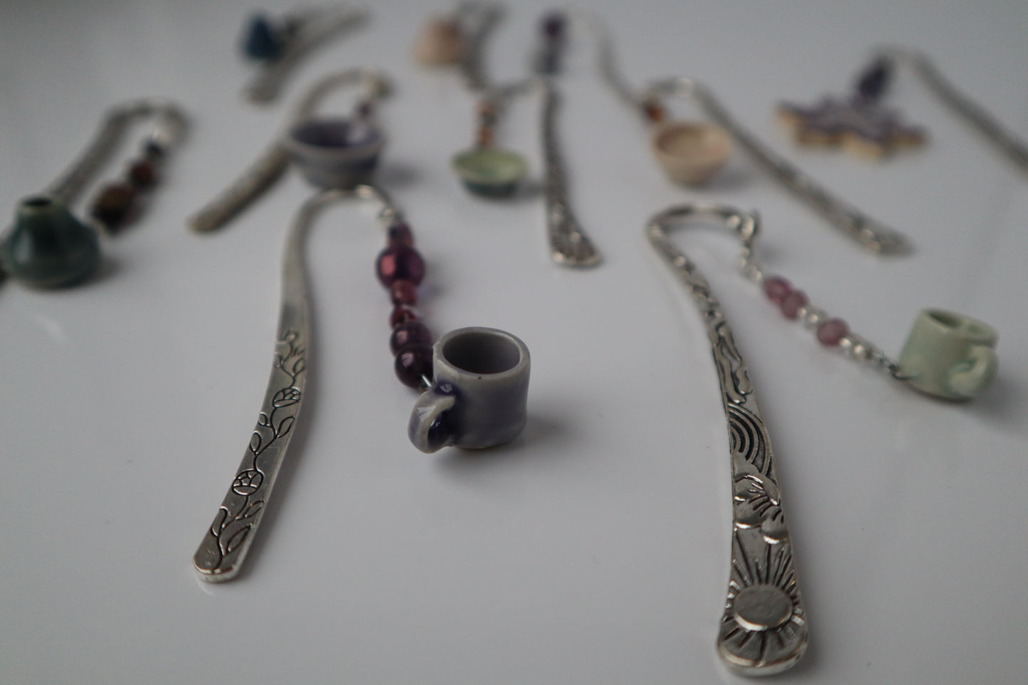 Book Marks With Pottery Charm