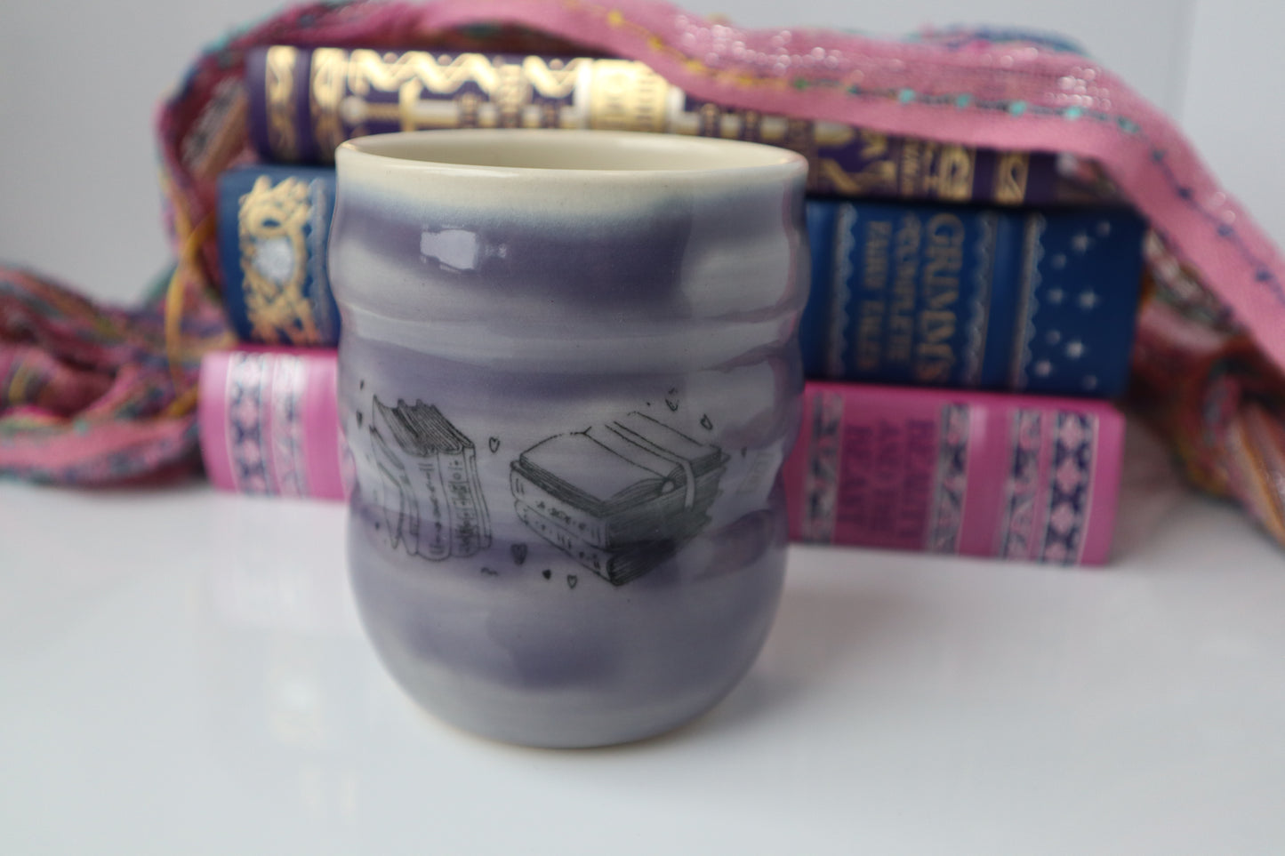 Purple Book Lover's Cup