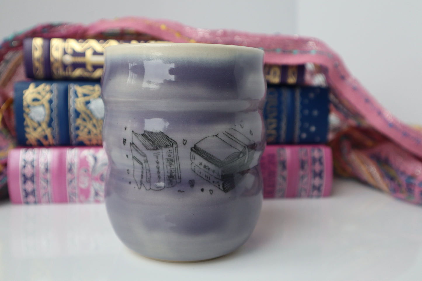 Purple Book Lover's Cup