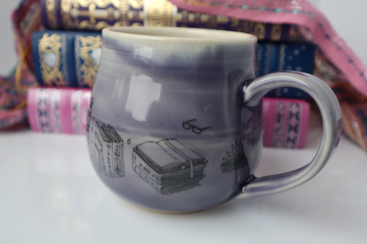 Purple Book Lover's Mug