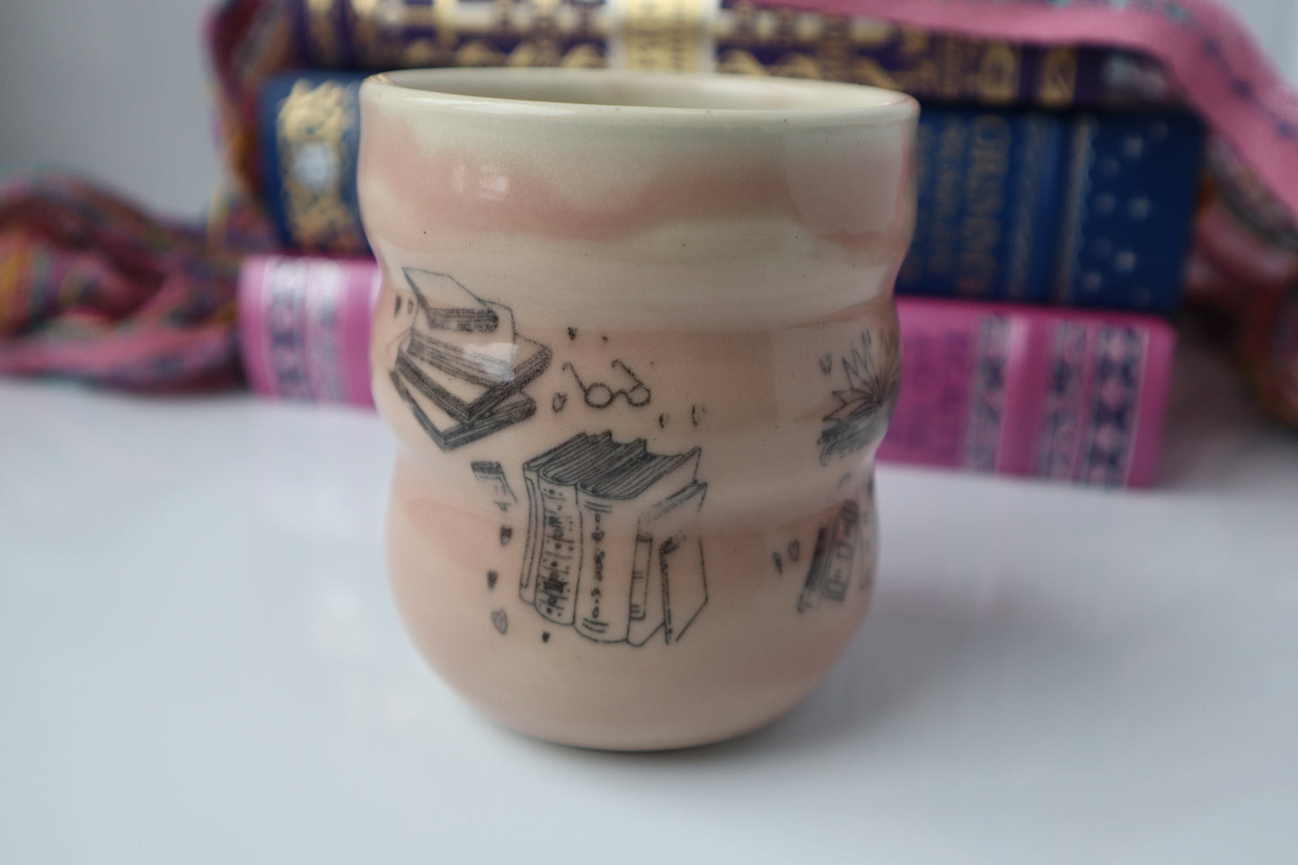 Pink Book Lovers Bump Cup