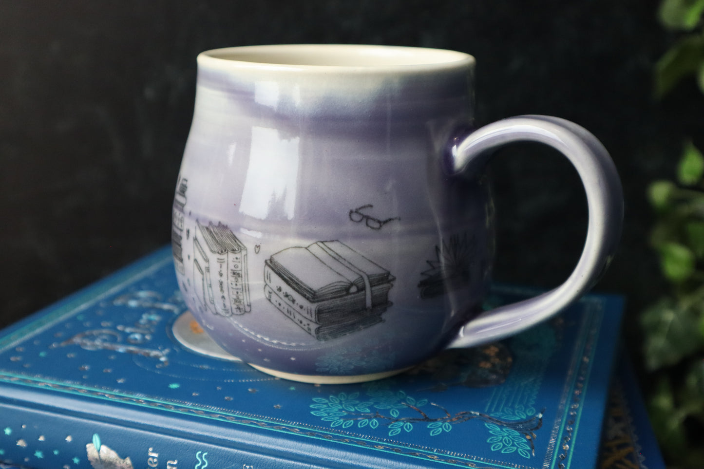 Purple Book Lover's Mug