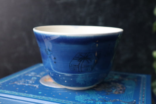 Small Blue Book Lover Bowl