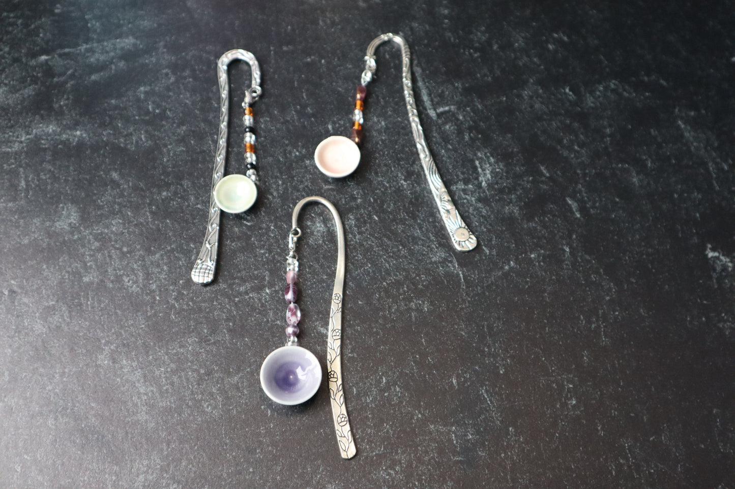 Book Marks With Pottery Charm