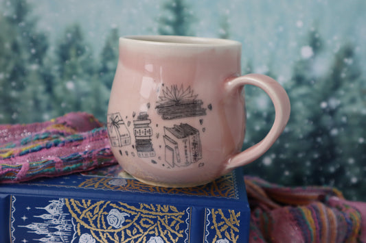 Pink Book Lover's Mug