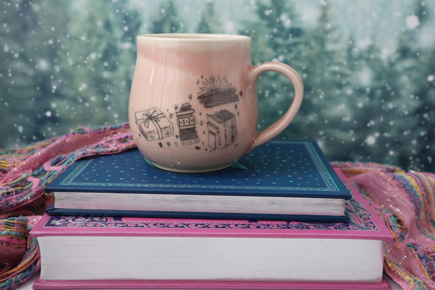 Pink Book Lover's Mug