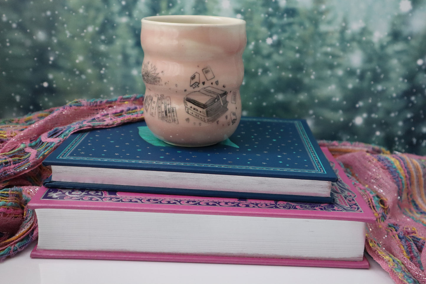 Pink Book Lovers Bump Cup